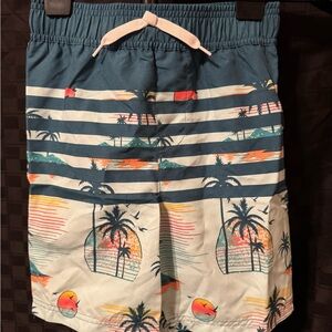 OP Tropical Beach Print Swim Shorts